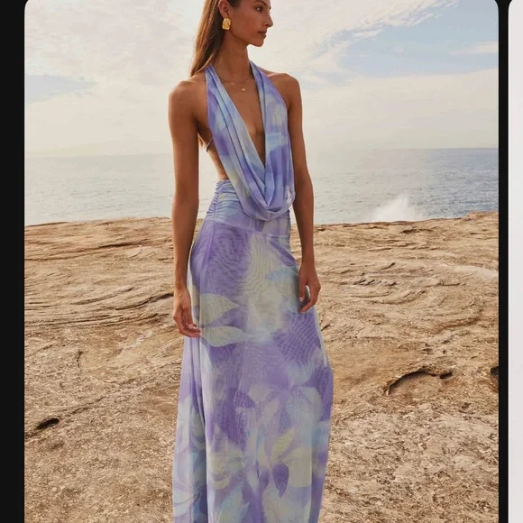 Peppermayo | Dresses | Peppermayo Purple And Blue Maxi Dress | Poshmark